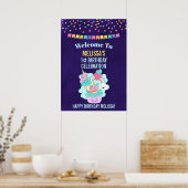 Poster Cute Cupcake et Joyeuse crème glacée Anniversaire (Cuisine)