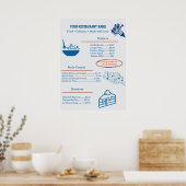 Poster Cute Custom Restaurant Business Menu (Cuisine)