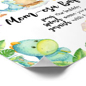 Poster Cute Dinosaur Baby shower Maman Osa Bar (Coin)