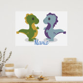 Poster Cute Dinosaur Paire Thunder_Cove (Cuisine)
