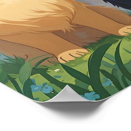 Poster Cute dogs background (Coin)