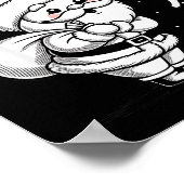 Poster Cute Dreaming Kawaii Santa Claus (Coin)