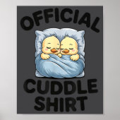 Poster Cute Duck Couple Snuggle Cuddle  (Devant)