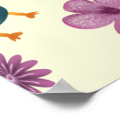 Poster Cute Duck Floral Pattern Aesthetic Pastel Kawaii B (Coin)