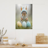 Poster Cute Easter Squirrel Printable Wall Art, Spring (Cuisine)