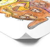 Poster Cute écureuil Brown Whimsical (Coin)