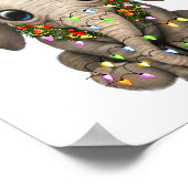 Poster Cute Elephant Christmas Light Funny Elephant Lover (Coin)