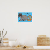 Poster Cute Emperor Tamarin illustration (Cuisine)