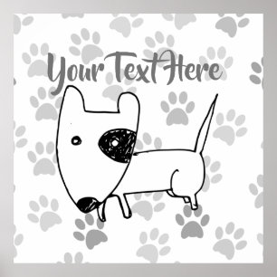Poster Cute English Bull Terrier