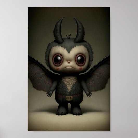 Poster Cute et Déplaisant Petit Mothman Boy (Devant)