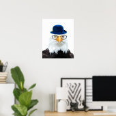 Poster Cute et drôle aigle animal nursery chambre bébé en (Bureau à domicile)