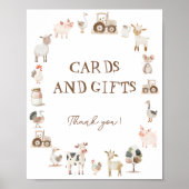 Poster Cute Farm Animaux Barnyard Cartes et Cadeaux (Devant)