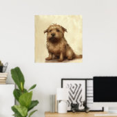 Poster Cute Fluffy Norfolk Terrier Art (Bureau à domicile)