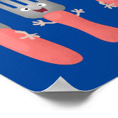 Poster Cute fourche couteau et cuillère dessin de couvert (Coin)