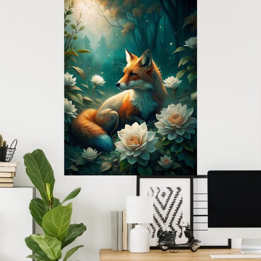 Poster Cute Fox (Bureau à domicile)