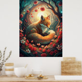 Poster Cute Fox (Cuisine)