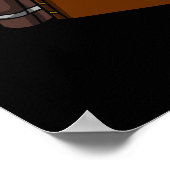 Poster Cute Fox livre animal de lecture (Coin)