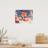 Poster Cute Fox Playing Violin (Cuisine)