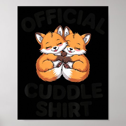 Poster Cute Fox Snuggle Couple This Is My Cuddle (Devant)