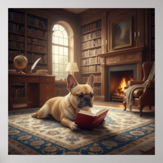 Poster Cute French Bulldog (Devant)