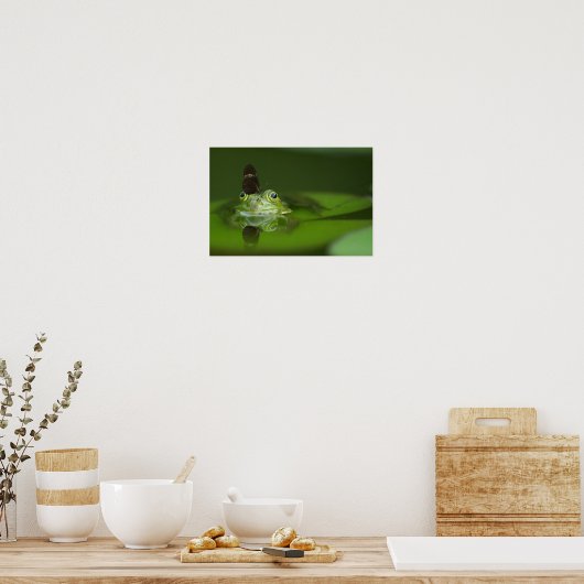 Poster Cute frog (Cuisine)