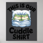 Poster Cute Frog Couple This Is Our Cuddle  (Devant)