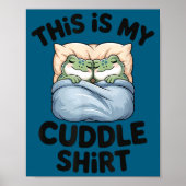 Poster Cute Frog Cozy This Is My Cuddle  (Devant)