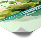 Poster Cute Frog fête d'anniversaire (Coin)