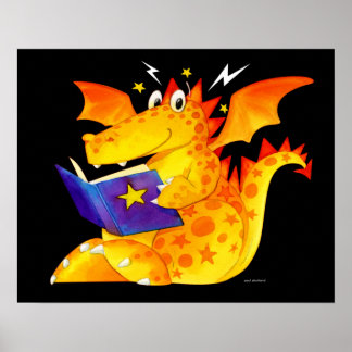 Poster Cute Funny Kids Magique Baby Dragon Art