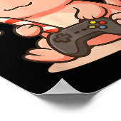 Poster Cute Gamer Axolotl Christmas Design  (Coin)