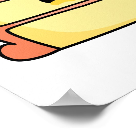 Poster Cute gâteau Kawaii (Coin)