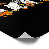 Poster Cute Ghost Boire Café Halloween Fall Ghost Bo (Coin)