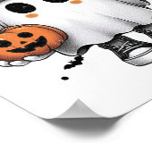 Poster Cute Ghost Boire Café Halloween Ghost Café (Coin)