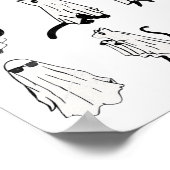 Poster Cute Ghost Chat Funny Halloween Costumes (Coin)