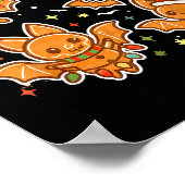 Poster Cute Gingerbread Bats Soky Christmas Cookie Graphi (Coin)