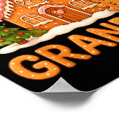 Poster Cute Gingerbread Grandma Merry Christmas Funny  (Coin)