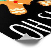 Poster Cute Gingerbread Man Funny Christmas Oh Snap  (Coin)