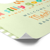 Poster Cute Gingham Silly Goose Baby Shower Welcome (Coin)