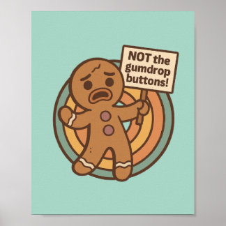 Poster Cute Gingy Gingerbread Christmas Postcard