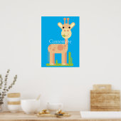 Poster Cute Giraffe Munching Thunder_Cove (Cuisine)