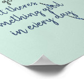 Poster Cute Girl Rainy Windy Day Encouragement graphique (Coin)