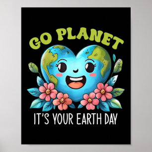 Poster Cute Go Planet Son Jour des terres 2025 Professeur