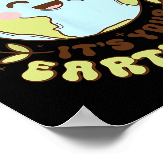 Poster Cute Go Planet Son Jour des terres Enseignant Enfa (Coin)