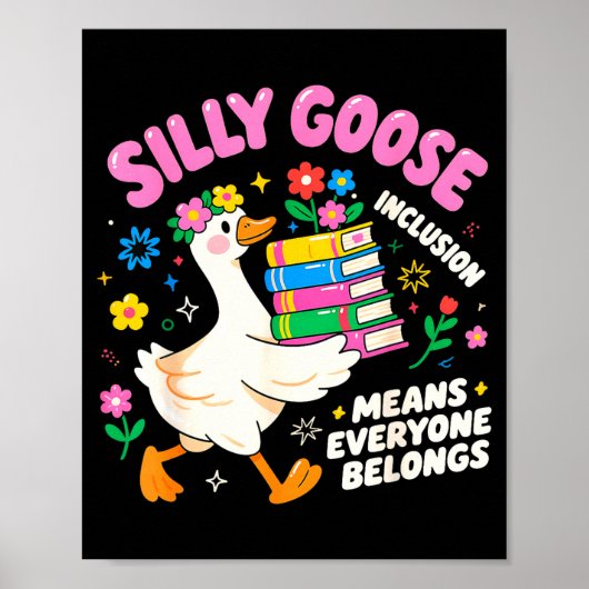Poster Cute Goose Inclusion Everyone Belongs Teacher Gift (Devant)