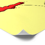 Poster Cute grenouille dans une chaussette rouge saut de  (Coin)