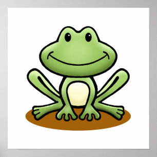Poster Cute Grenouille verte