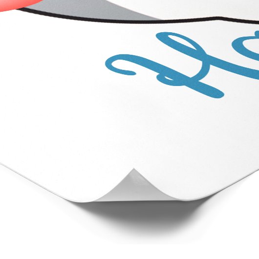 Poster Cute Grey Kawaii Hamster (Coin)