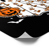 Poster Cute Halloween Citrouille fantôme Coquette fille É (Coin)