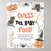 Poster Cute Halloween Devine Le Baby shower Nourriture Bé (Devant)