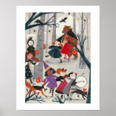 Poster Cute Halloween enfants costume tour et traiter par (Devant)